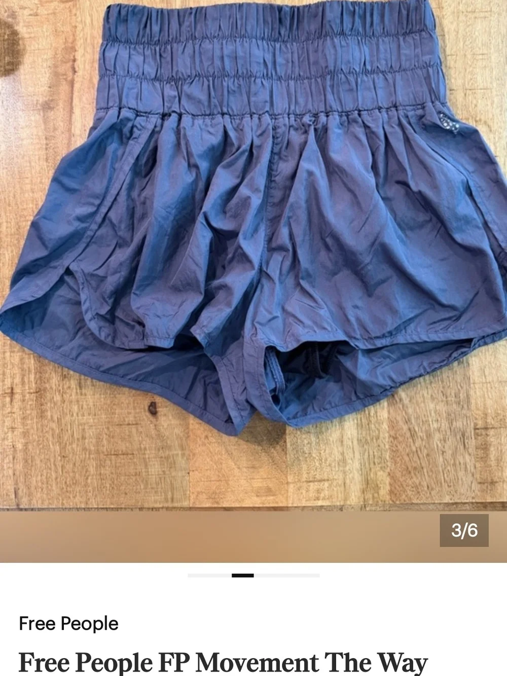 Free People Movement Way Home High-Waist Navy Shorts